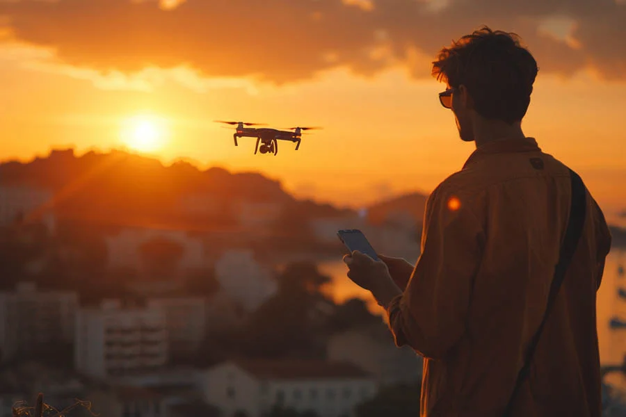 a drone with a camera