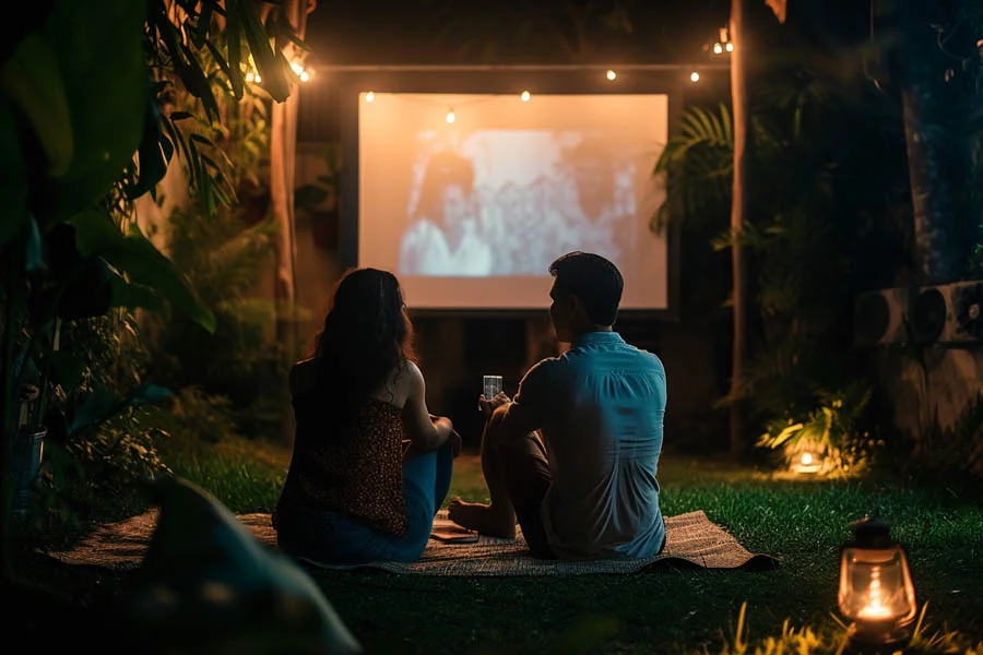 home cinema with projector