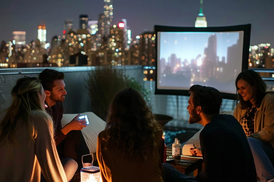 home cinema with projector